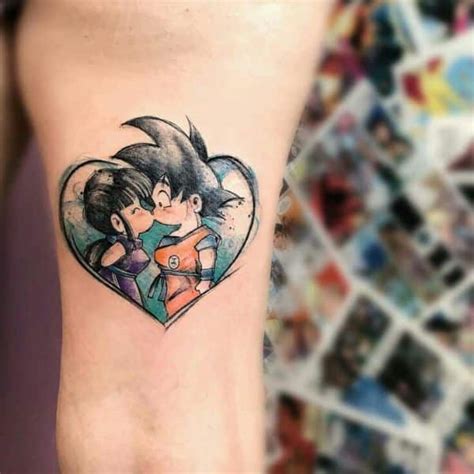 tatuajes de dragon ball para parejas|Tatuaje de goku y milk para parejas